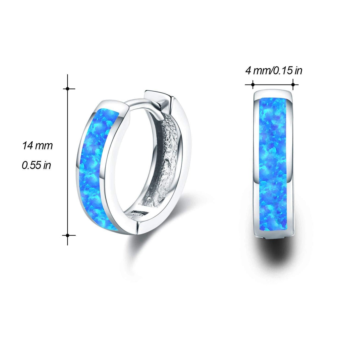 *Opal Huggie Hoops*