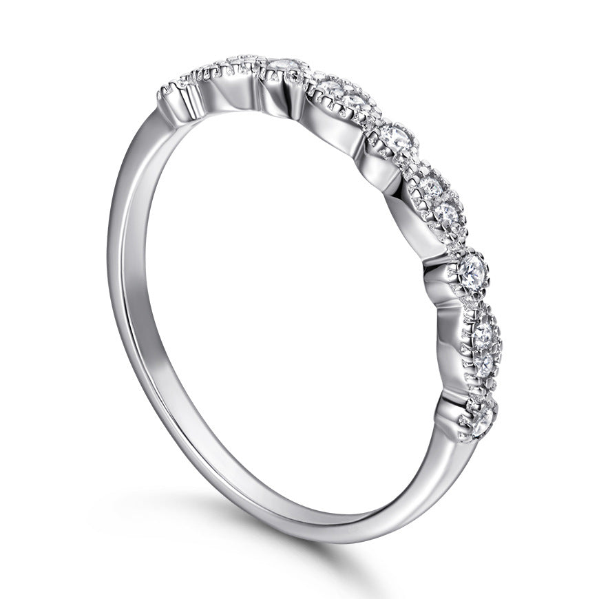 Sterling Silver Accent Ring- SILVER SIZE 5