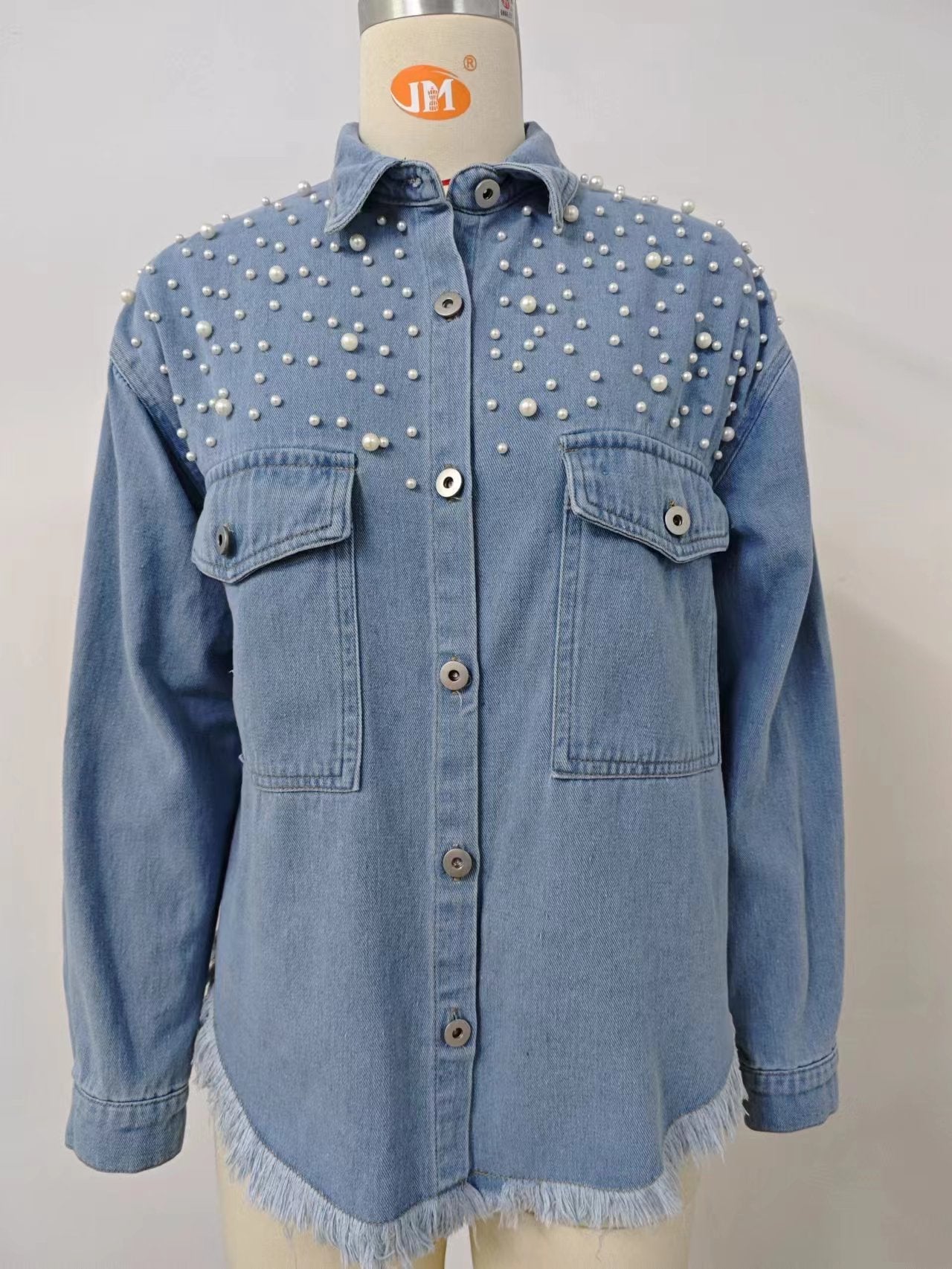 Pearl Perfection Denim Shacket