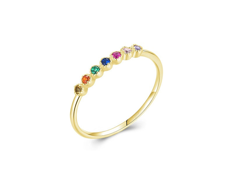 Preorder: Rainbow Stone Stacker Rings