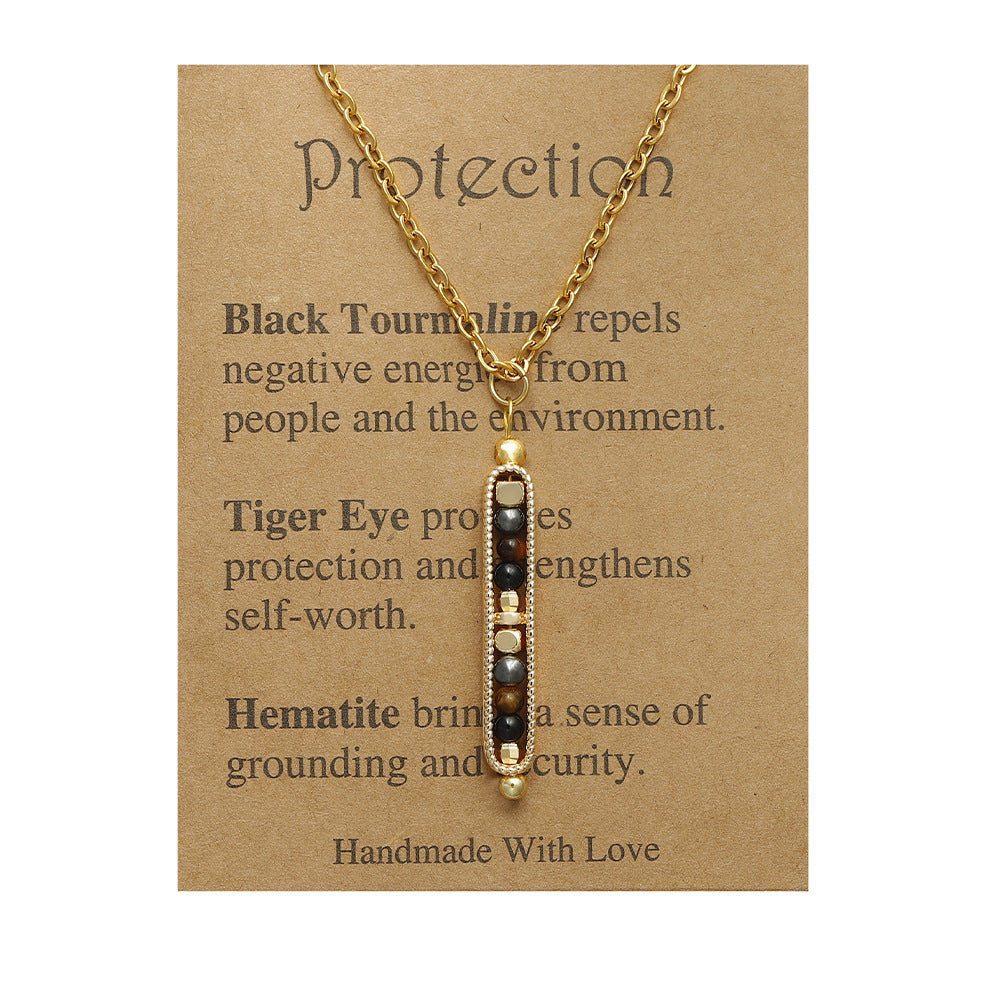 RTS: Natural Stone Healing Pendant Necklace
