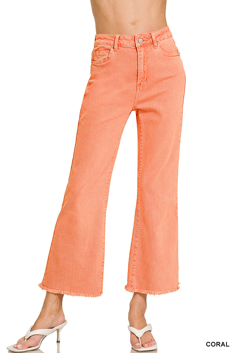 Frayed Bootcut  High Rise Jeans Zenana