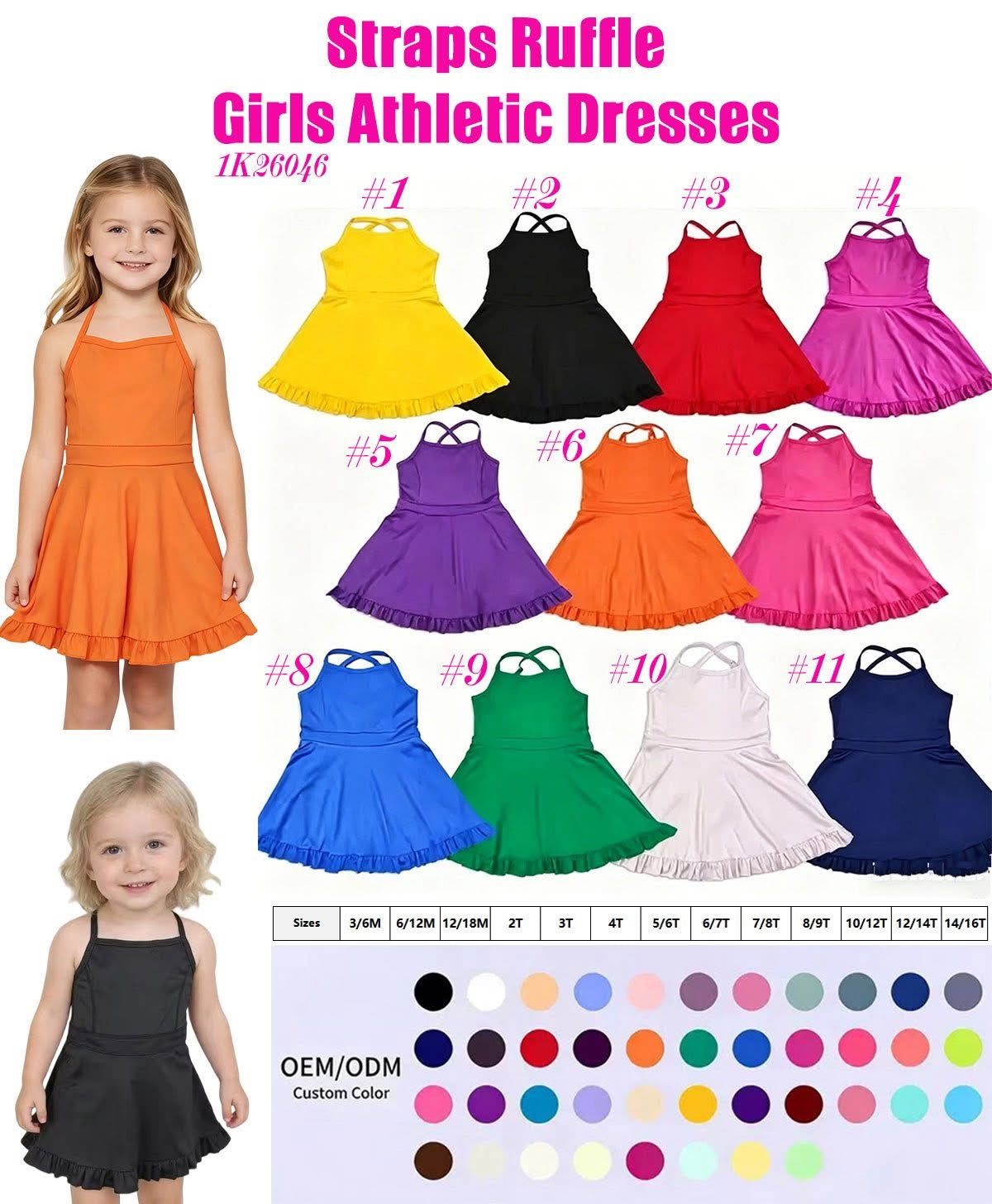 Preorder: Custom Logo Girls Athletic Dress