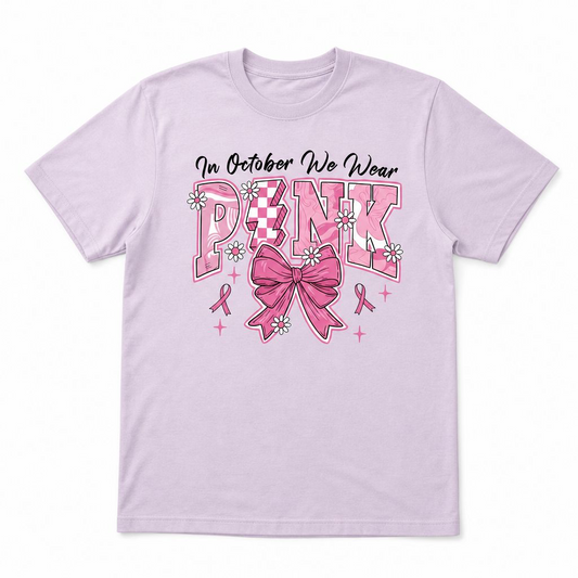 We Wear Pink Lightning Bolt Tee