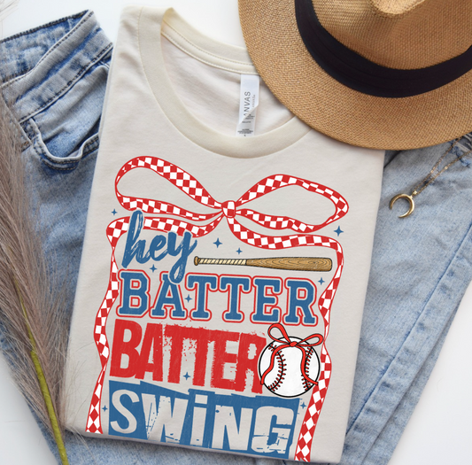 Hey Batter Batter Swing Graphic Tee