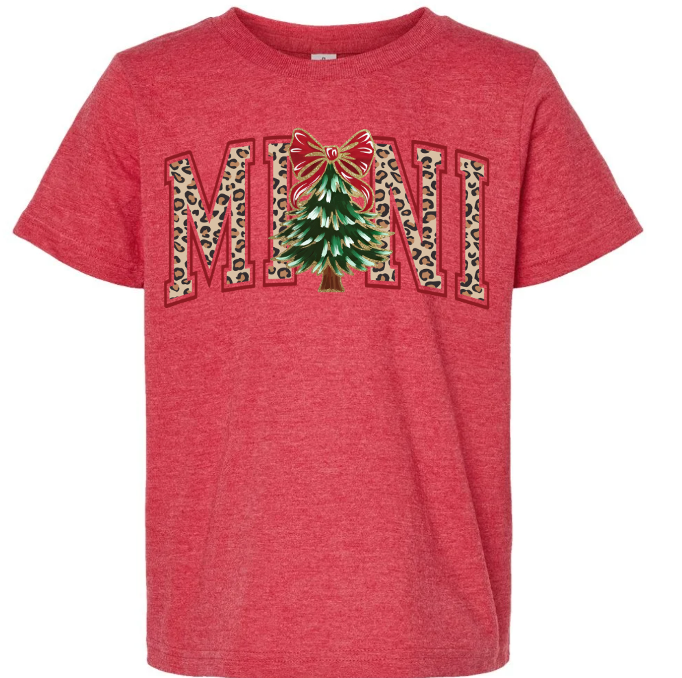 Leopard Mama/Mini Christmas Tree Graphic Tee *PINK FRIDAY*