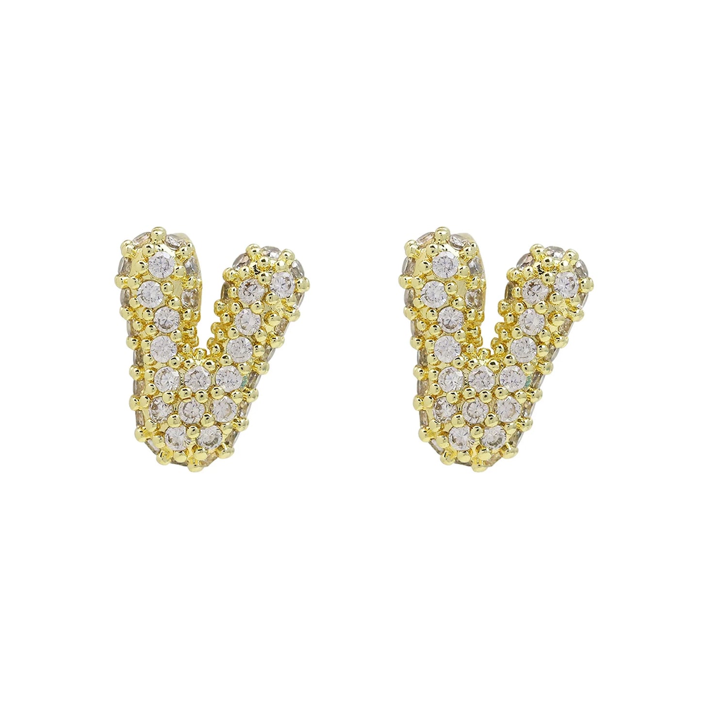 *Bold Initial Bubble Studs*- LETTERS L AND K