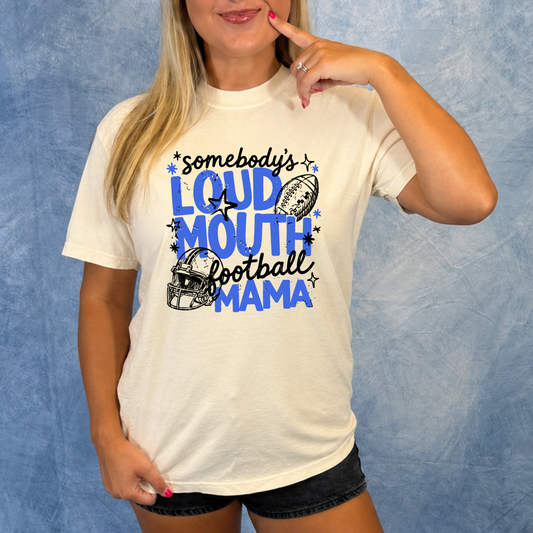 Custom Loud Mouth Football Mama Tee