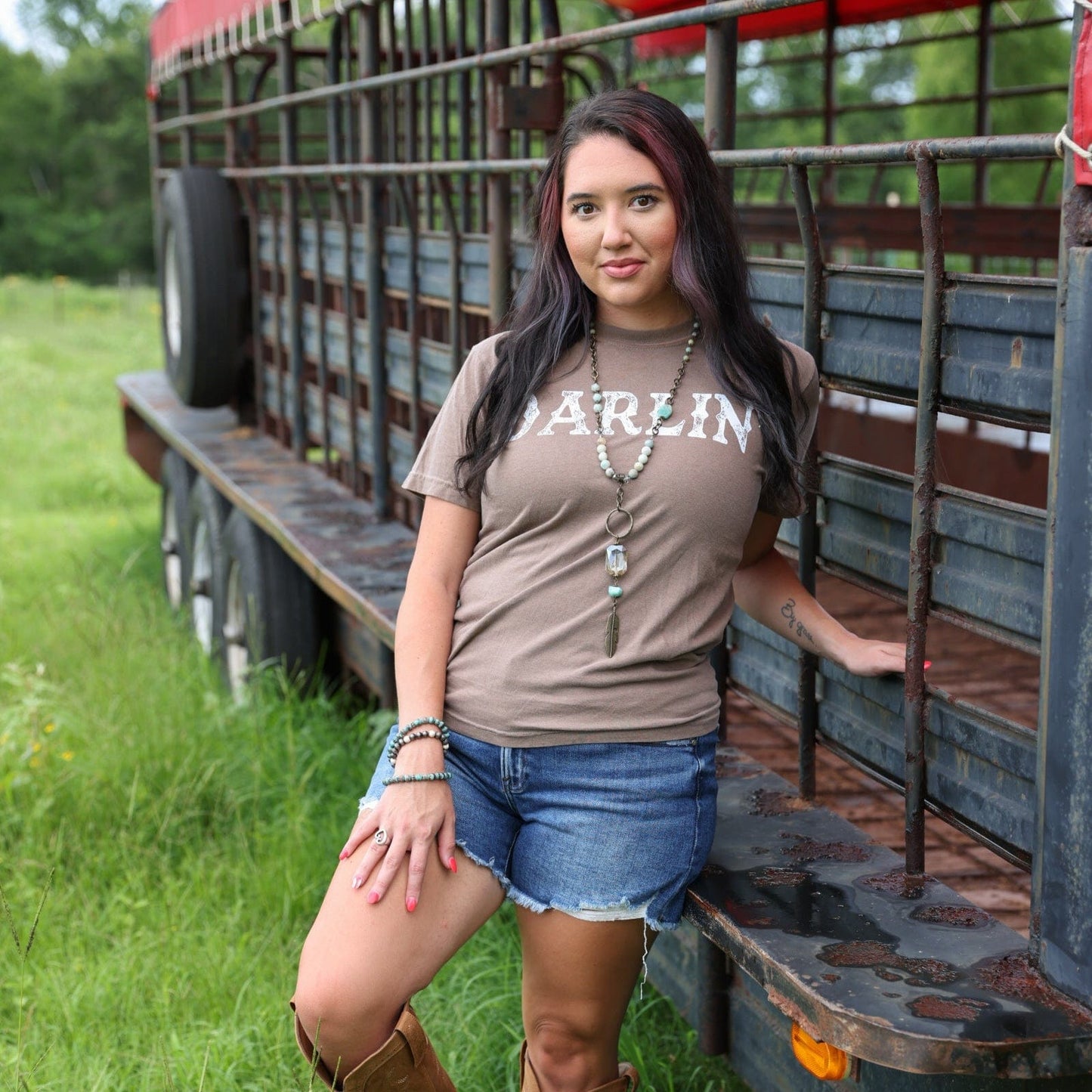 FestiviTees Women - Apparel - Shirts - T-Shirts Darlin’ Western Soft Graphic Tee